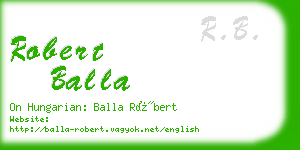 robert balla business card